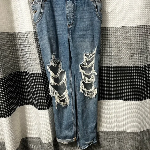 CELLO Distressed Denim Overalls - Picture 2 of 8